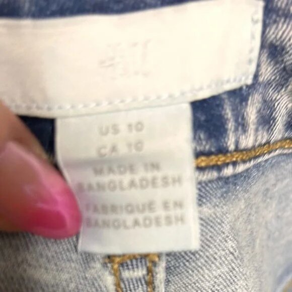 H&M grey acid wash skinny jeans size 10 - Picture 3 of 3